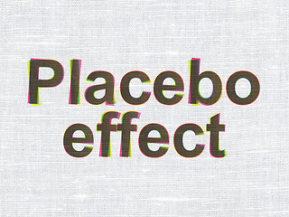 Image showing Medicine concept: Placebo Effect on fabric texture background