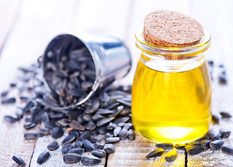 Image showing sunflower seed and oil