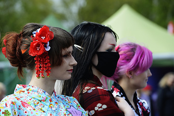 Image showing HELSINKI, FINLAND – MAY 15, 2016: Japanese cherry blossom fest