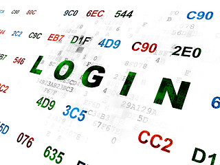 Image showing Safety concept: Login on Digital background