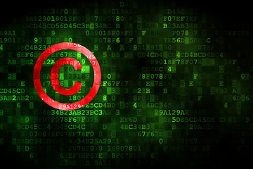 Image showing Law concept: Copyright on digital background