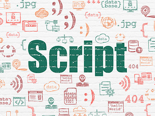 Image showing Software concept: Script on wall background
