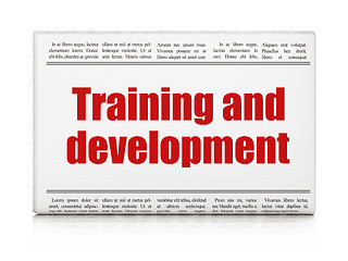 Image showing Education concept: newspaper headline Training and Development