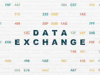 Image showing Information concept: Data Exchange on wall background