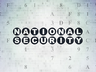 Image showing Security concept: National Security on Digital Data Paper background