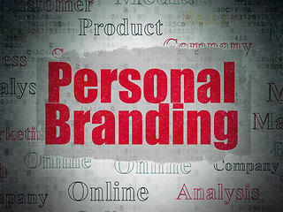 Image showing Advertising concept: Personal Branding on Digital Data Paper background