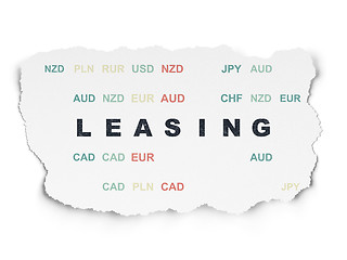 Image showing Finance concept: Leasing on Torn Paper background