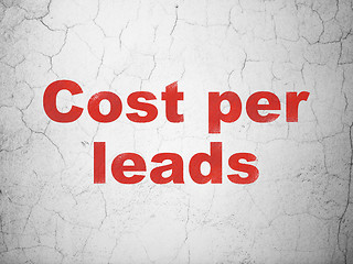 Image showing Finance concept: Cost Per Leads on wall background