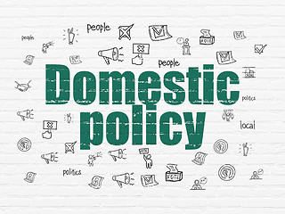 Image showing Politics concept: Domestic Policy on wall background
