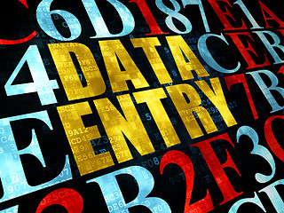 Image showing Information concept: Data Entry on Digital background