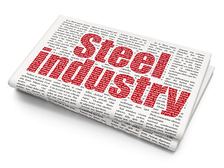 Image showing Industry concept: Steel Industry on Newspaper background