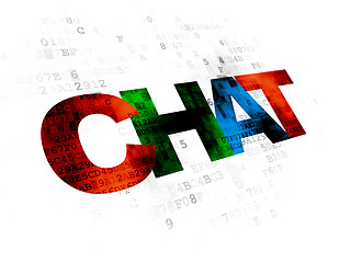 Image showing Web design concept: Chat on Digital background