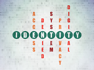 Image showing Security concept: Identity in Crossword Puzzle