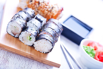 Image showing fresh sushi