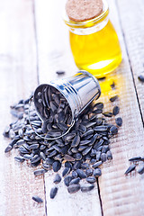Image showing sunflower seed and oil