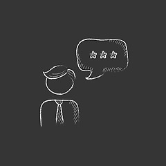 Image showing Customer service. Drawn in chalk icon.