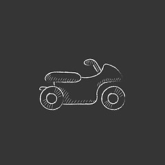 Image showing Motorcycle. Drawn in chalk icon.