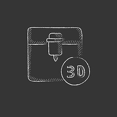 Image showing Tree D printing. Drawn in chalk icon.