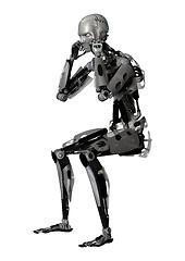 Image showing 3D Illustration Male Cyborg on White