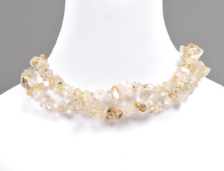 Image showing Splintered rutile quartz chain on bust