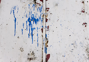 Image showing Grungy metal texture with paint splash on