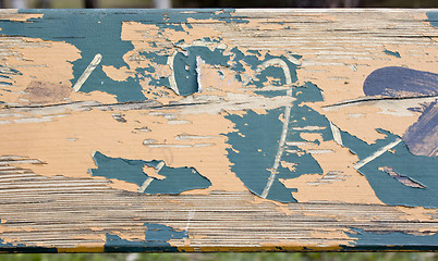 Image showing Grungy wood texture with paint flake
