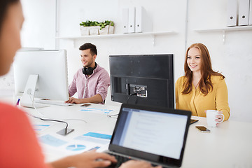 Image showing creative team with computers working at office