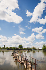 Image showing the bridge over the river