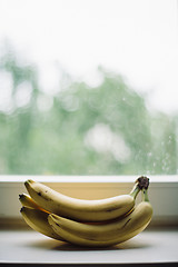 Image showing bunch of bananas on the window