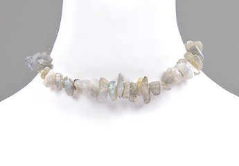 Image showing Splintered labradorite chain on bust