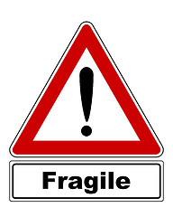 Image showing Attention sign with exclamation mark and added information