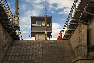 Image showing On a railway bridge.