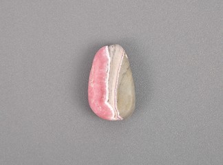 Image showing Red tourmaline chain on gray background