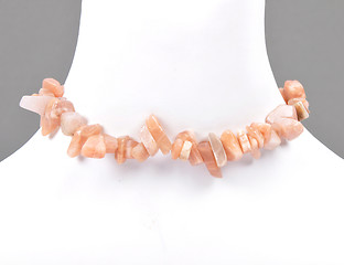 Image showing Splintered moonstone chain on bust
