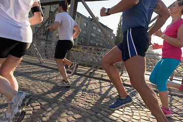 Image showing people group jogging