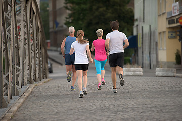 Image showing people group jogging