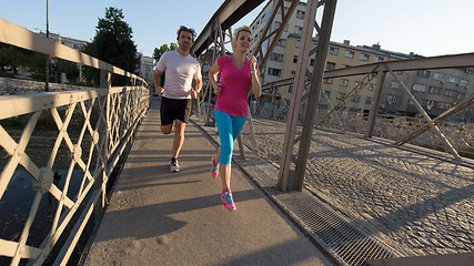 Image showing couple jogging