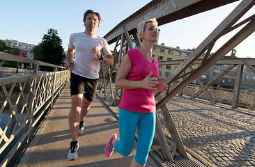 Image showing couple jogging