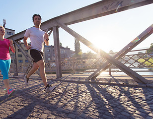 Image showing couple jogging