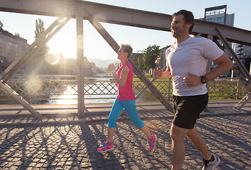 Image showing couple jogging