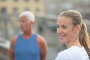 Image showing jogging woman portrait