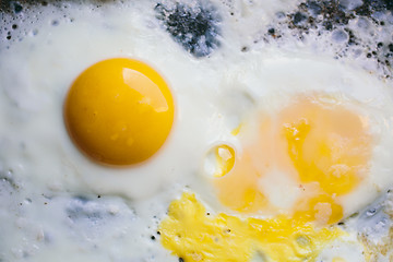 Image showing fried eggs in a pan