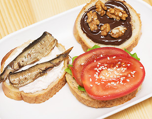 Image showing sandwiches on plate