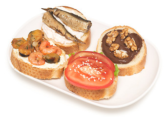 Image showing sandwiches on plate