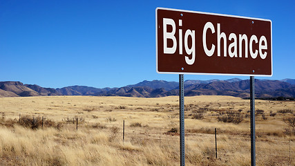 Image showing Big Chance road sign