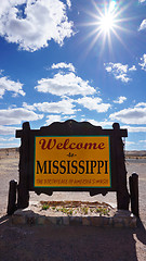 Image showing Welcome to Mississippi road sign