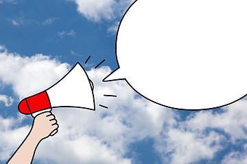 Image showing Megaphone Speech Bubble Concept