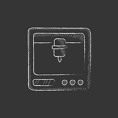 Image showing Tree D printing. Drawn in chalk icon.