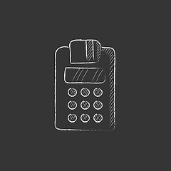 Image showing Cash register. Drawn in chalk icon.