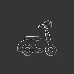 Image showing Scooter. Drawn in chalk icon.